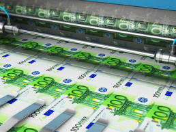Printing of 100€ banknotes
